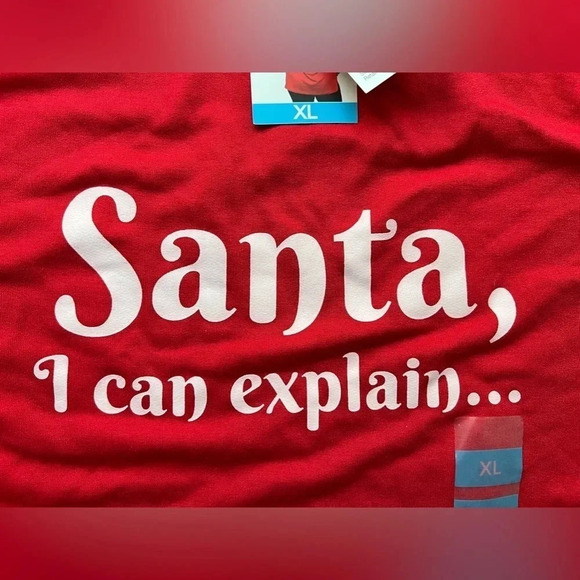 Rockin’ Around ladies holidays top. “Santa I can explain” Size: XL. - Picture 5 of 11